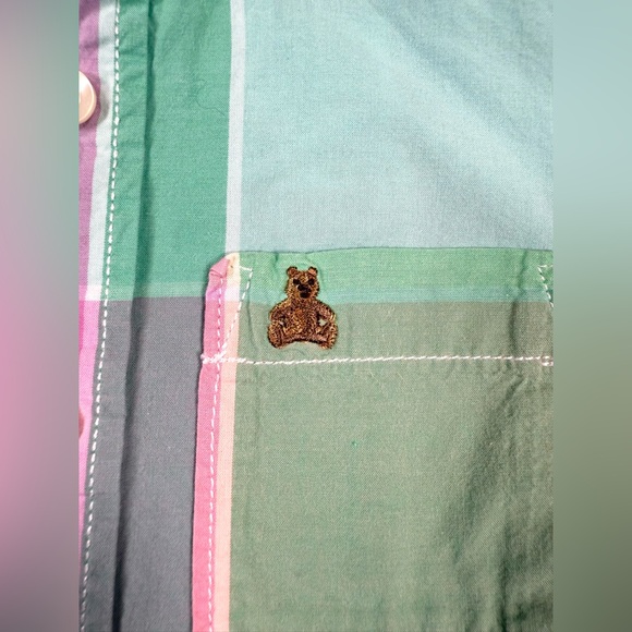 GAP Boys Pastel Easter Plaid Button Down Shirt 5T Colorful Classic Spring Preppy - Picture 6 of 11